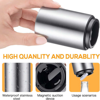Automatic Push-Down Stainless Steel Beer Opener