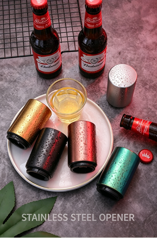 Automatic Push-Down Stainless Steel Beer Opener